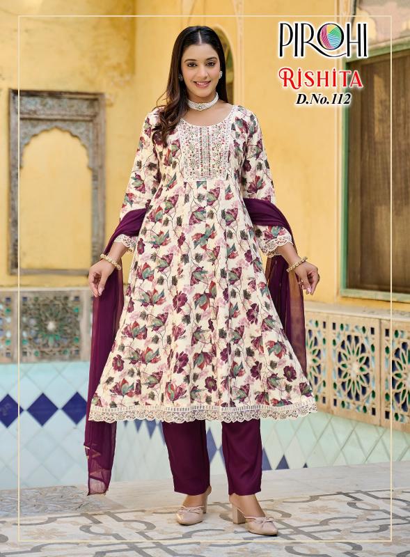 Pirohi rishita anarkali kurtis wholesale